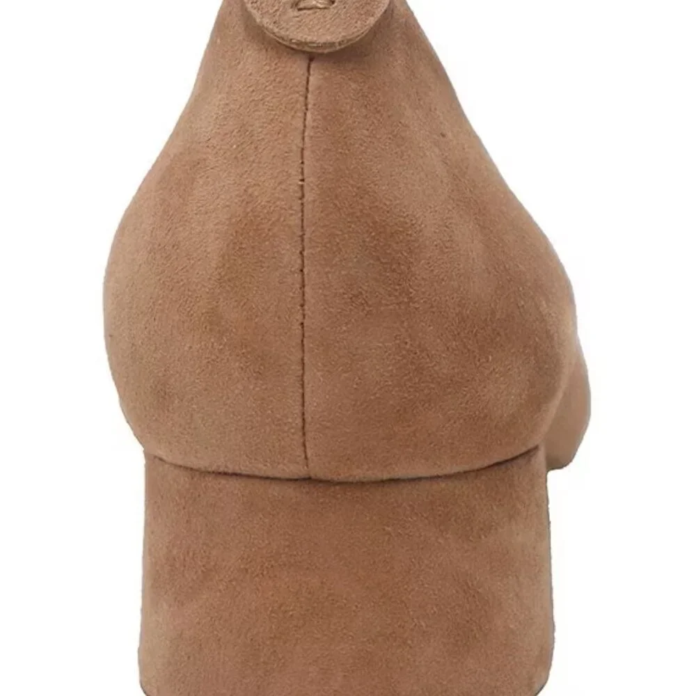 Gentle Souls Gardena Suede Block Heel Pumps in Camel Like New Women's 7.5m